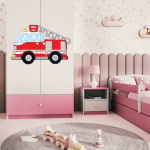 Kocot kids Dětská skříň Babydreams 90 cm hasičské auto růžová