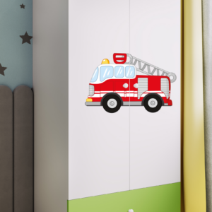 Kocot kids Dětská skříň Babydreams 90 cm hasičské auto zelená