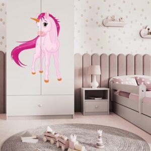 Kocot kids Dětská skříň Babydreams 90 cm jednorožec bílá
