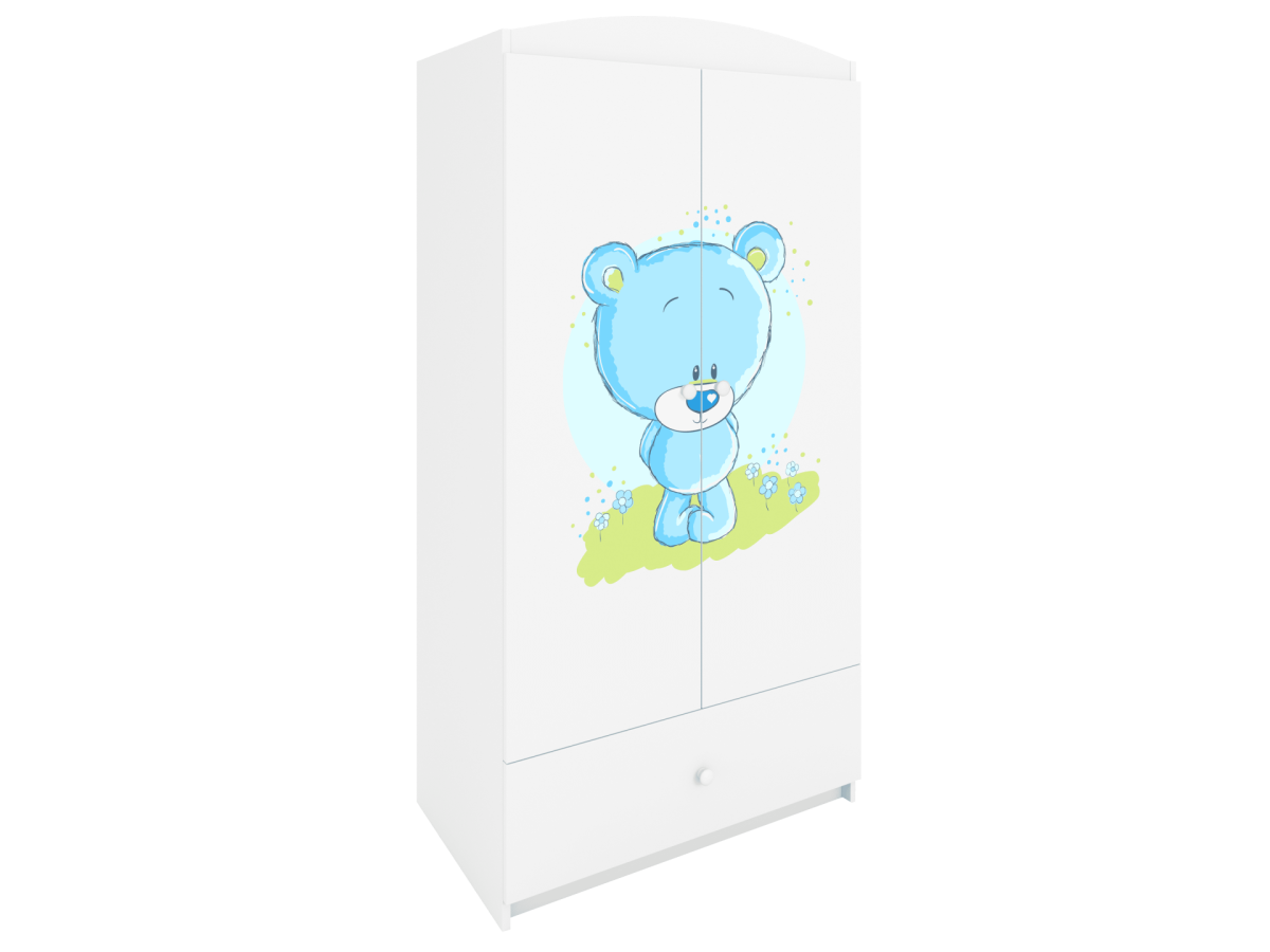 Kocot kids Dětská skříň Babydreams 90 cm medvídek bílá - Obrázek 2