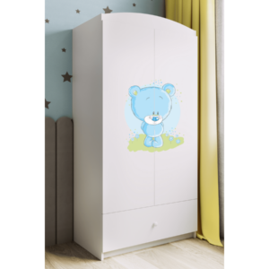Kocot kids Dětská skříň Babydreams 90 cm medvídek bílá