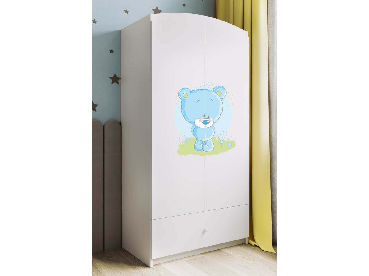 Kocot kids Dětská skříň Babydreams 90 cm medvídek bílá