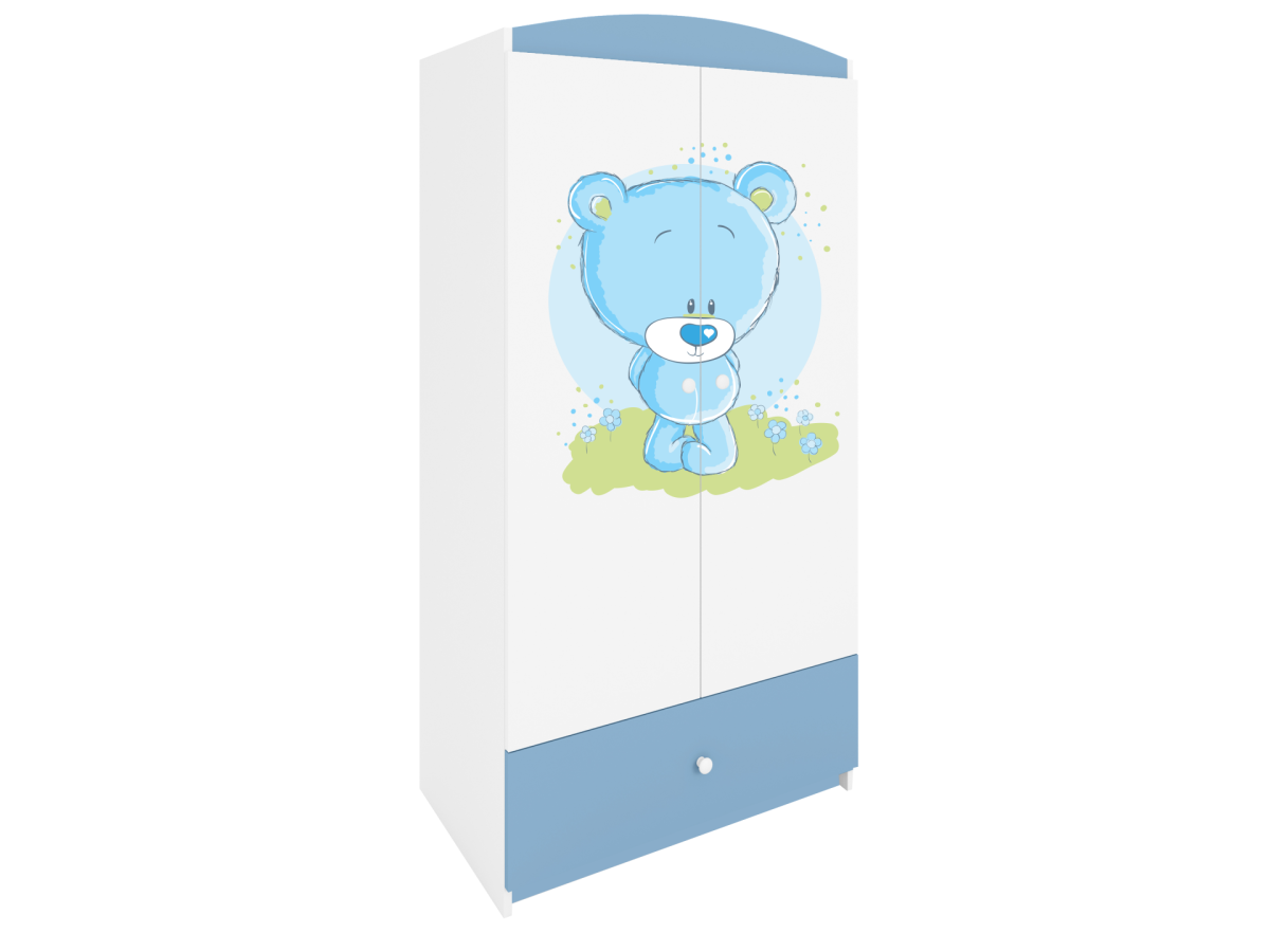 Kocot kids Dětská skříň Babydreams 90 cm medvídek modrá - Obrázek 2