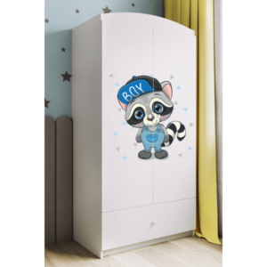 Kocot kids Dětská skříň Babydreams 90 cm mýval bílá