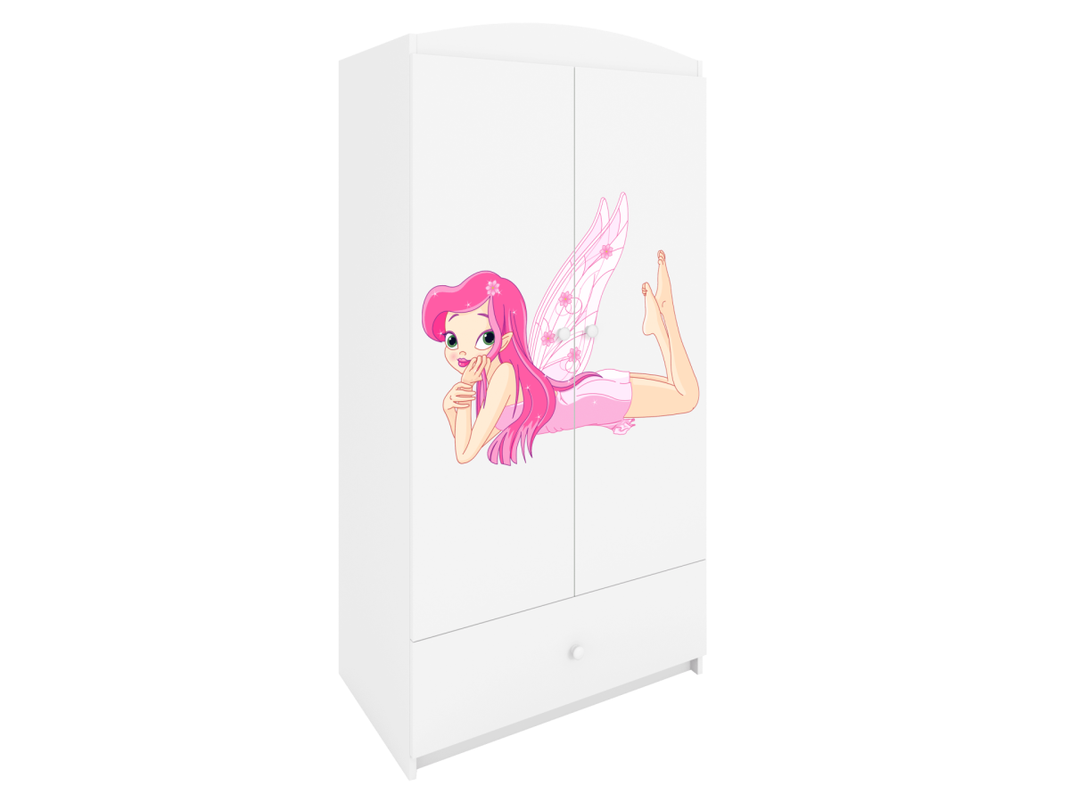 Kocot kids Dětská skříň Babydreams 90 cm víla s křídly bílá - Obrázek 2