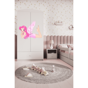 Kocot kids Dětská skříň Babydreams 90 cm víla s křídly bílá