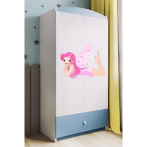 Kocot kids Dětská skříň Babydreams 90 cm víla s křídly modrá