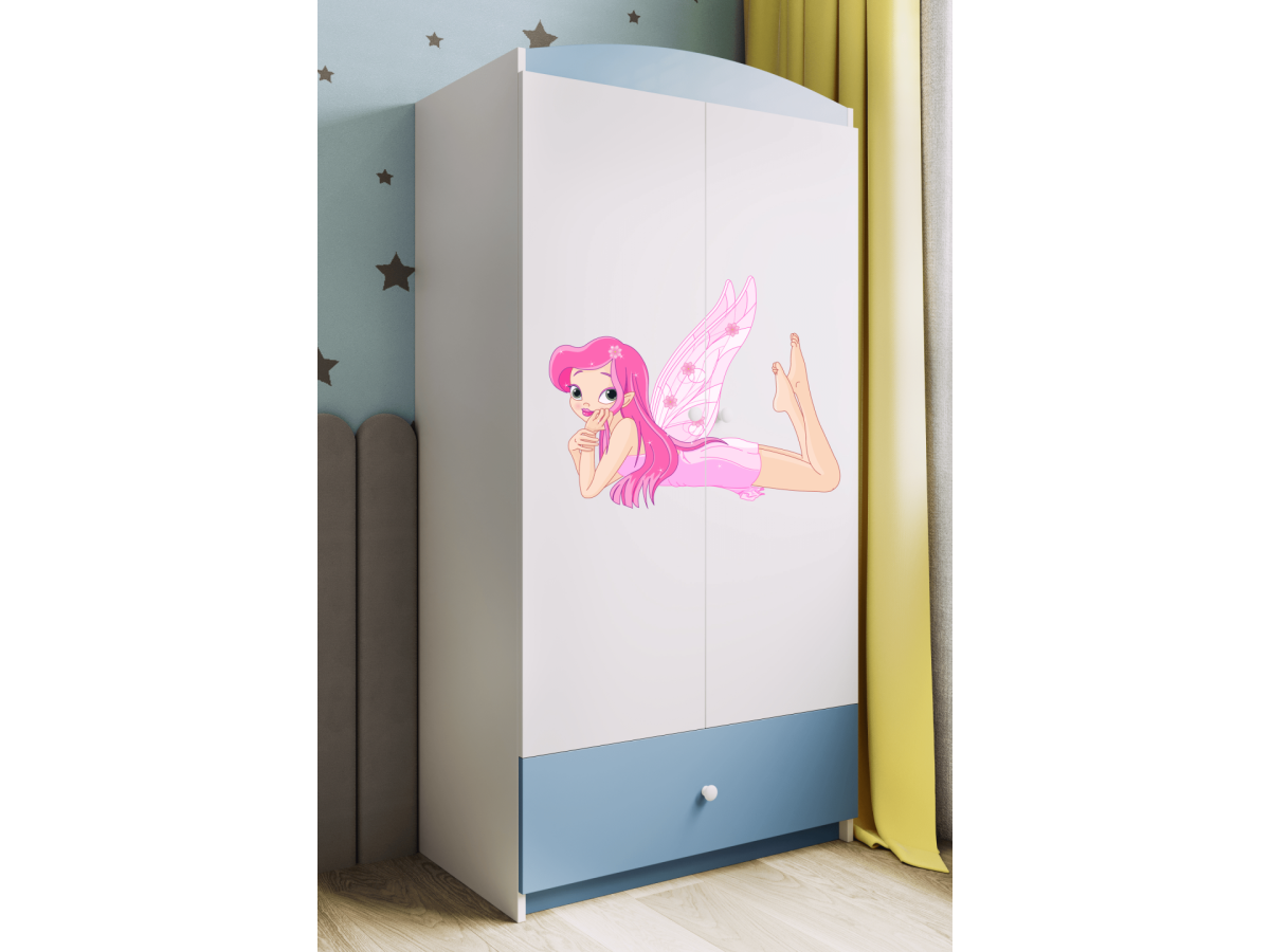 Kocot kids Dětská skříň Babydreams 90 cm víla s křídly modrá