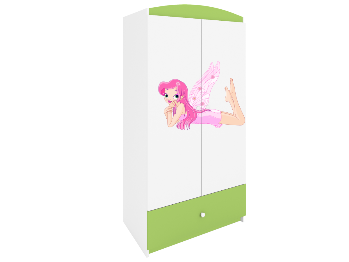 Kocot kids Dětská skříň Babydreams 90 cm víla s křídly zelená - Obrázek 2