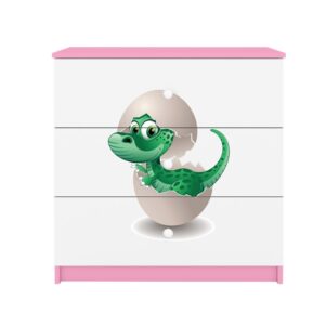 Kocot kids Komoda Babydreams 80 cm dinosaurus růžová