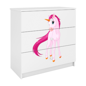 Kocot kids Komoda Babydreams 80 cm jednorožec bílá