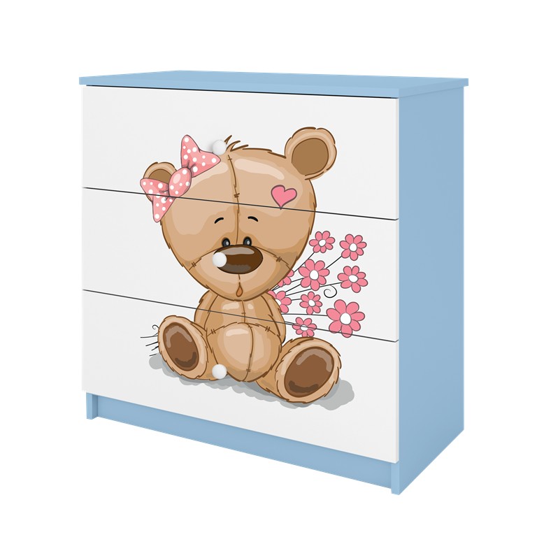 Kocot kids Komoda Babydreams 80 cm méďa modrá - Obrázek 2