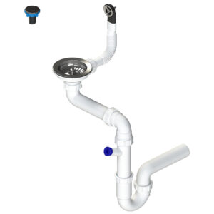 Laveo Sifon Space Saving pro granitové dřezy s 1 komorou - OKS_223A