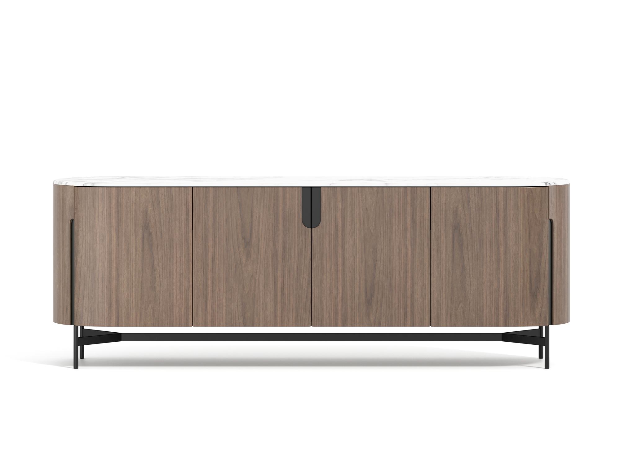 LivinHill Komoda Silario 220 cm ořech/mramor