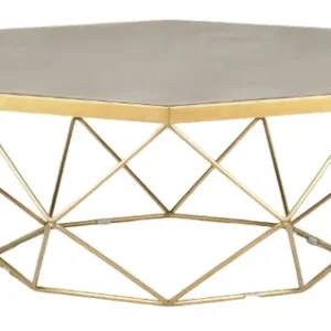 LivinHill Konferenční stolek Glamour 106 cm zlatý/šedý