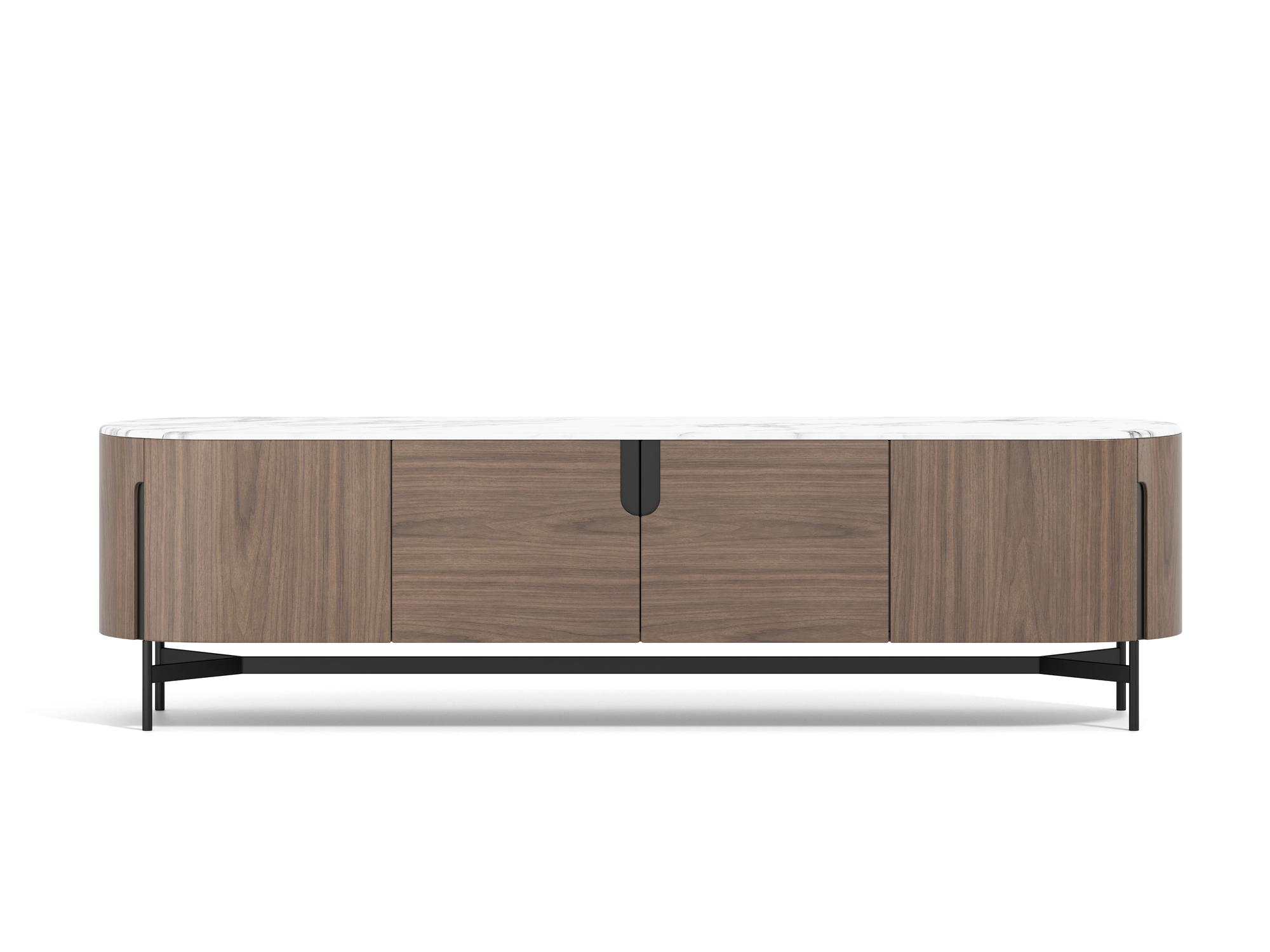 LivinHill TV stolek Silario 220 cm ořech/mramor