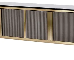 LivinHill TV stolek Stilig ST382A 200 cm černý mramor/zlatý