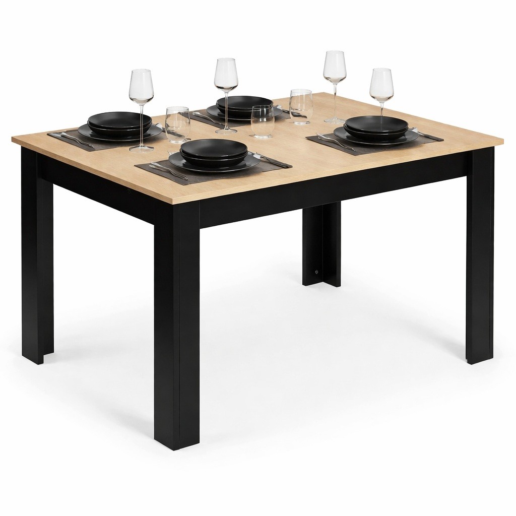 MODERNHOME Jídelní stůl Rascals 120 cm dub sonoma/černý - Obrázek 2