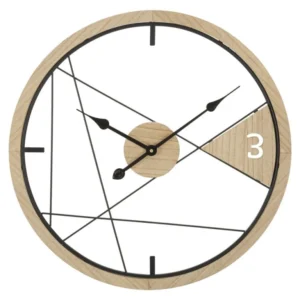 Mauro Ferretti Nástěnné hodiny Geometric 60 cm hnědé/černé