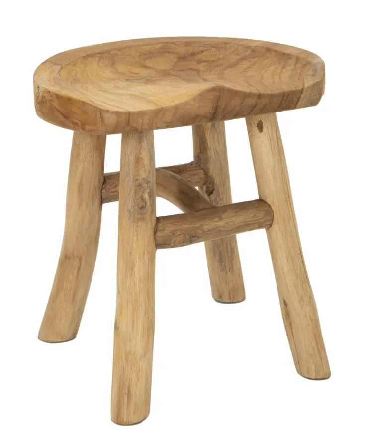 Mauro Ferretti Stolička Teak 42 cm z masivu hnědá
