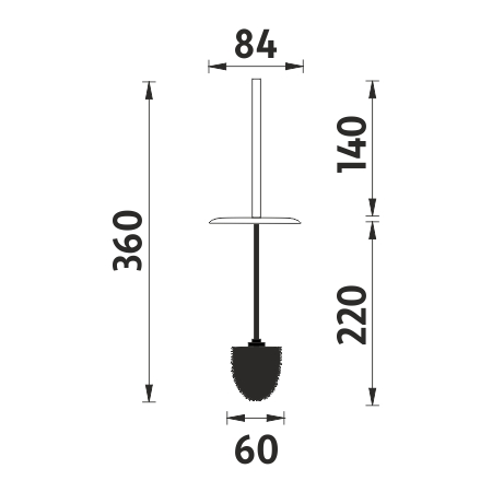Nimco Náhradní WC kartáč - 1178W-90 - Obrázek 2