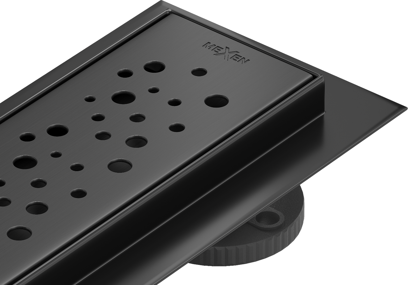 Odtokový žlab nízký MEXEN FLAT BLACK 60 cm - vzor G12