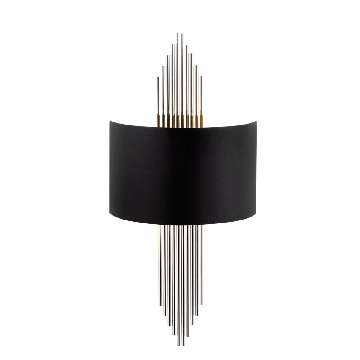 Opviq Nástěnná lampa Miko I černá/stříbrná