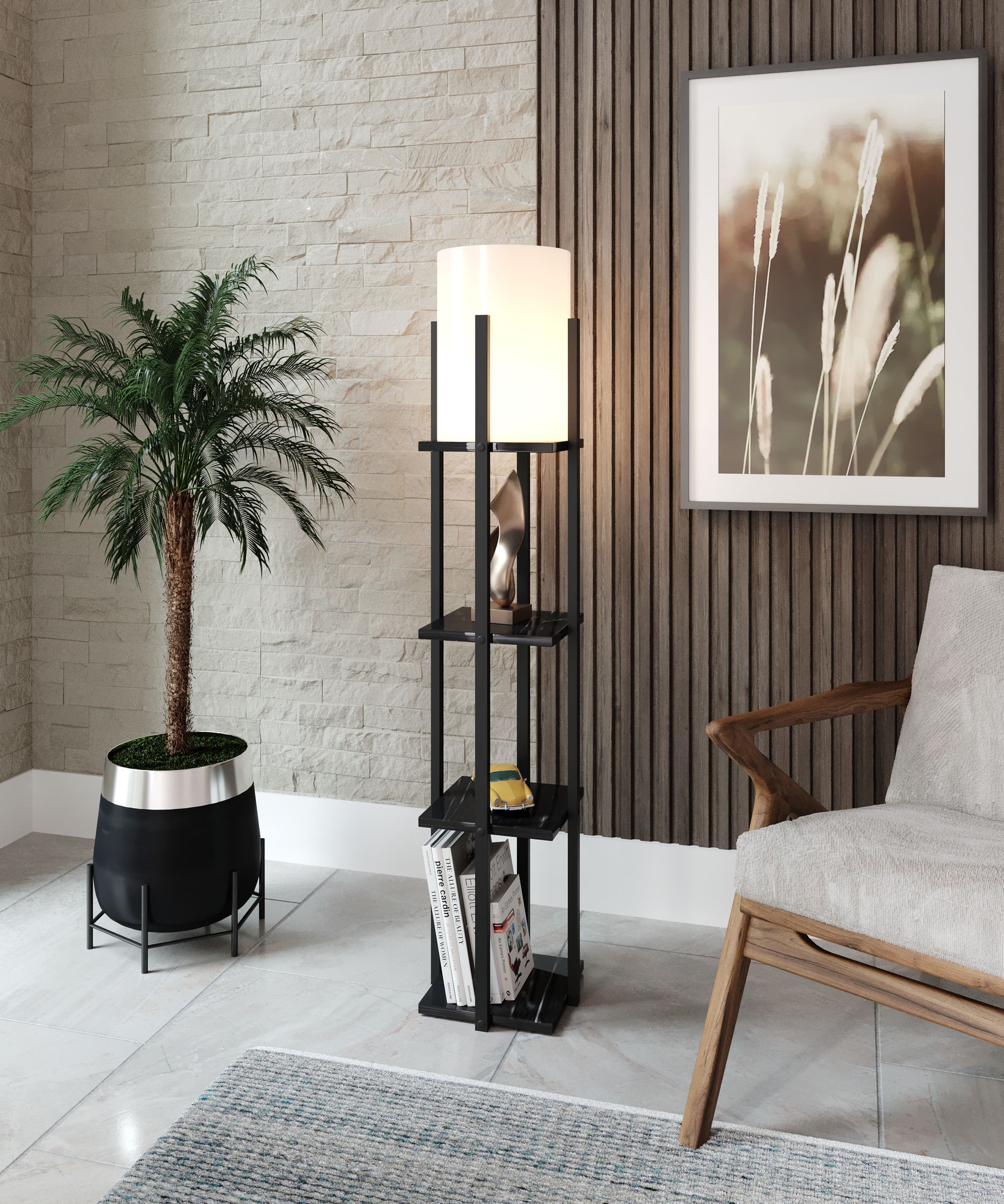 Opviq Stojací lampa Nora I černá - Obrázek 2