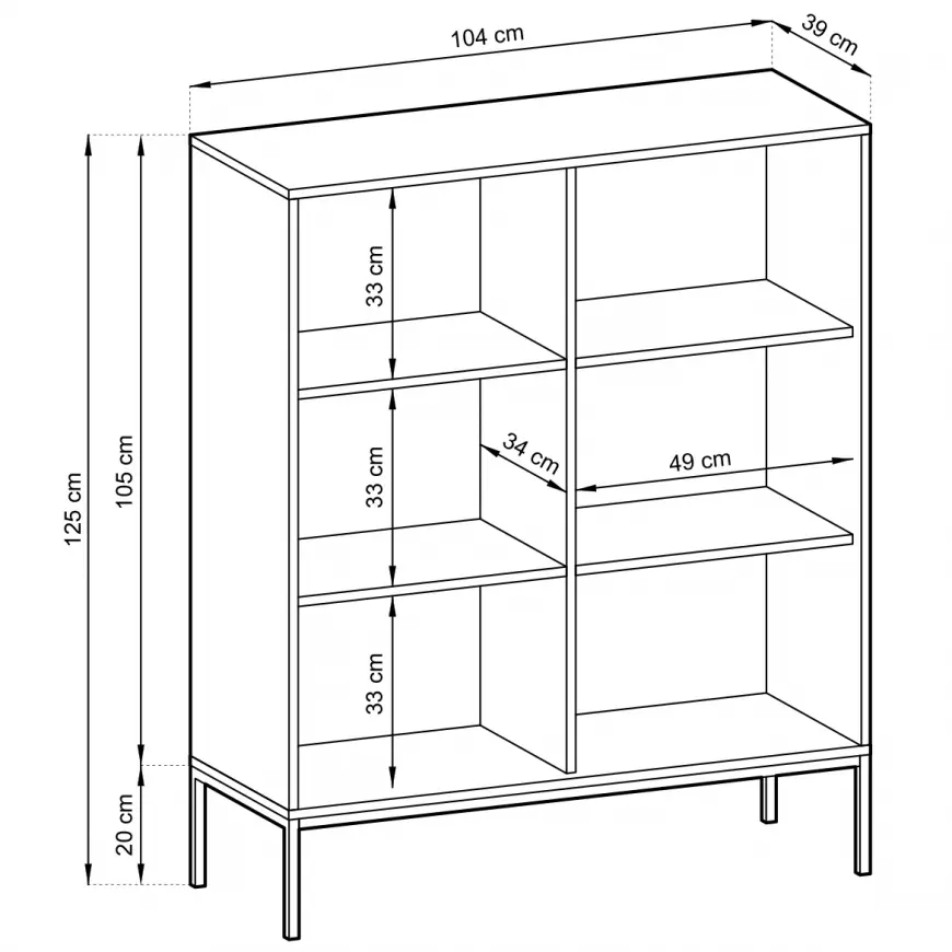 Piaski Komoda Nova 104 cm zelená/černé úchytky a černý rám - Obrázek 2