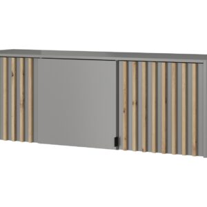 Piaski Nástavec na skříň Nelly 155 cm šedý/dub artisan