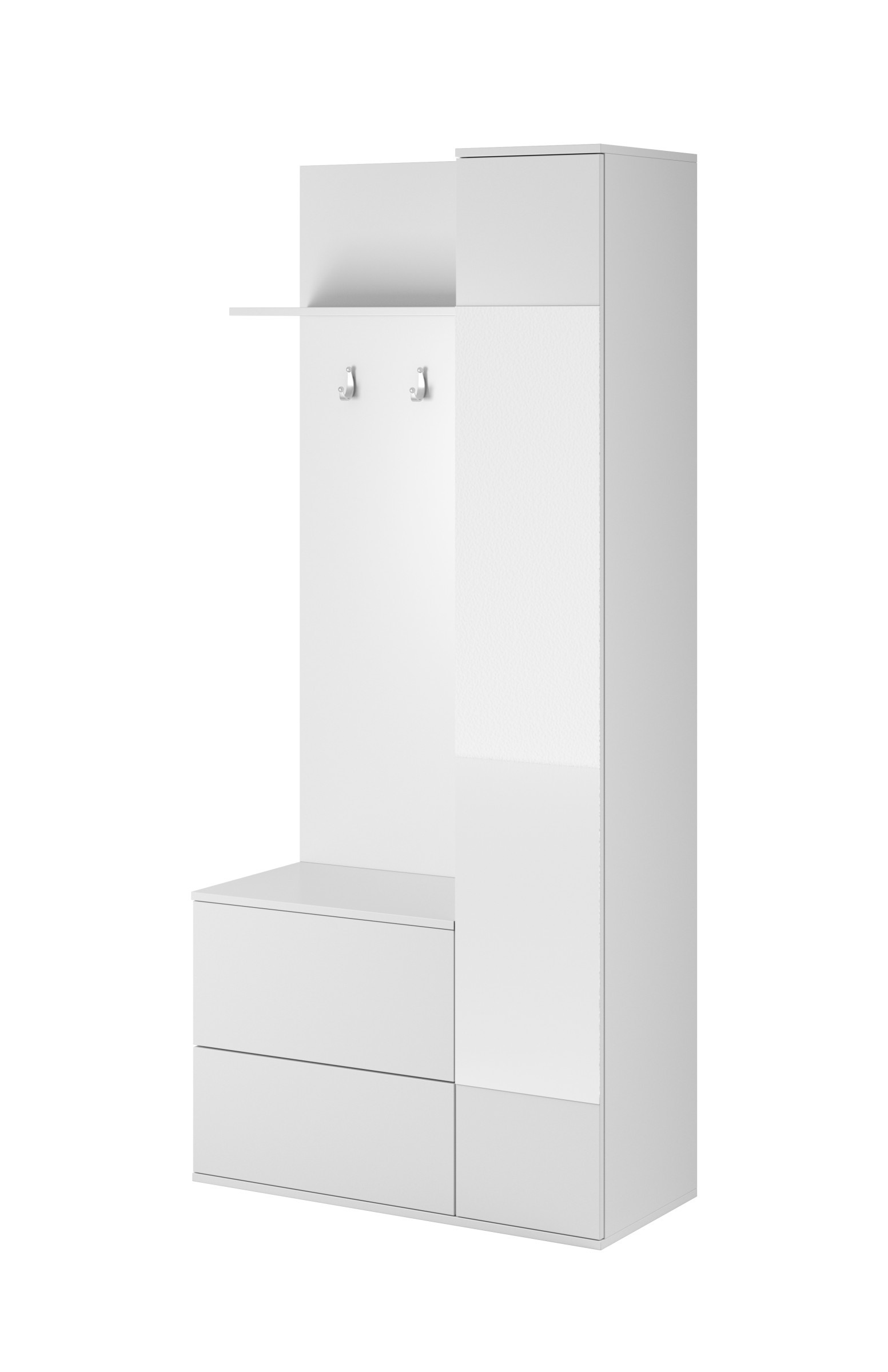 Piaski Předsíňová stěna Green 90 cm bílá