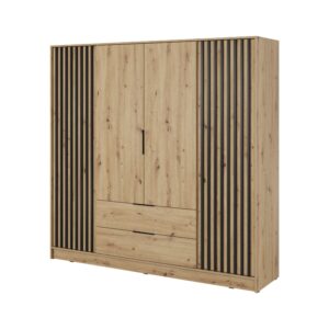 Piaski Šatní skříň Nelly 206 cm dub artisan/černá
