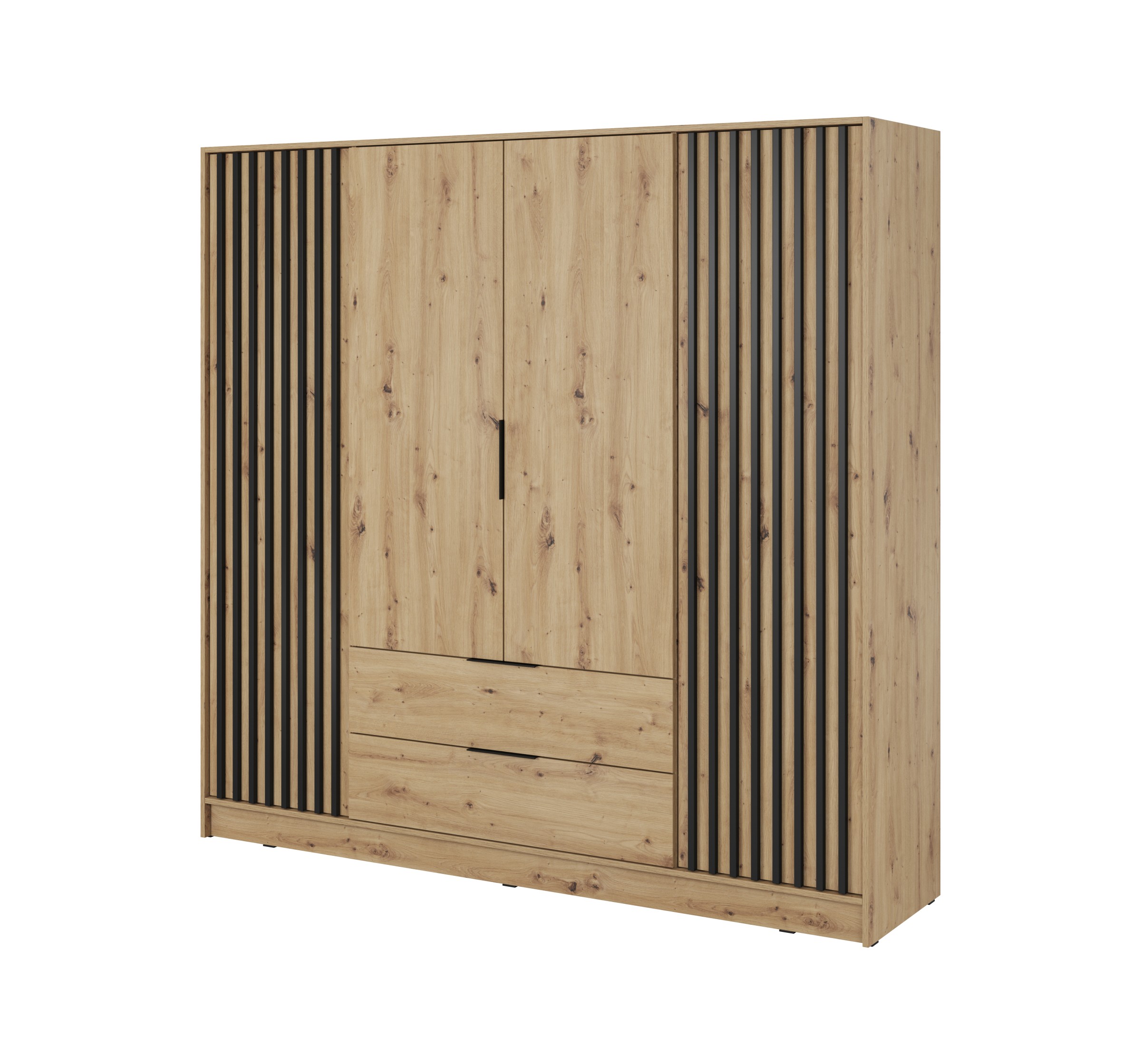 Piaski Šatní skříň Nelly 206 cm dub artisan/černá