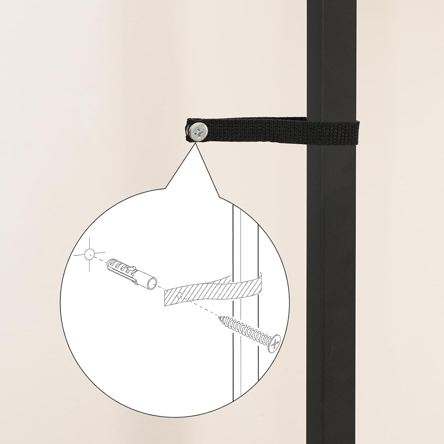 Předsíňový věšák s botníkem Vasagle Mino 75 cm černý/hnědý - Obrázek 2