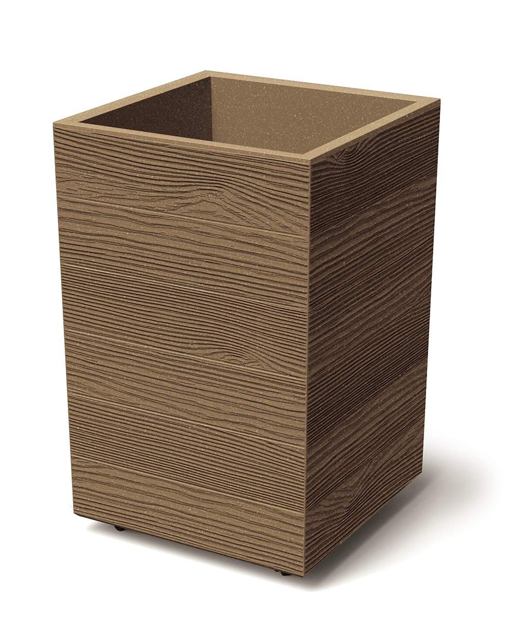 Prosperplast Květináč MADERAN SQUARE HIGH ECO WOOD 38