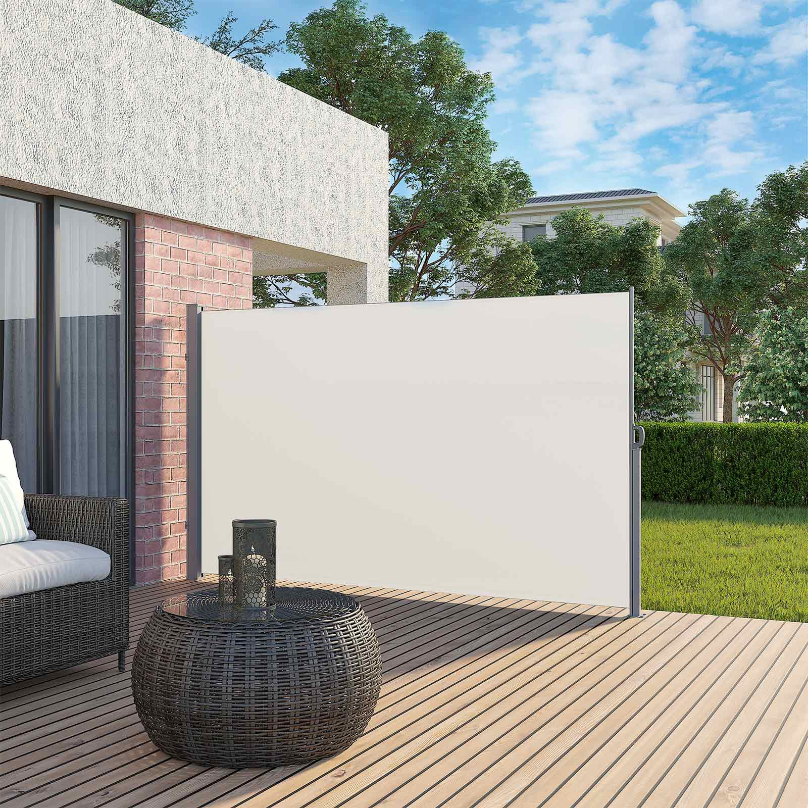 SONGMICS Boční markýza Orrine 200x350 cm béžová - Obrázek 2