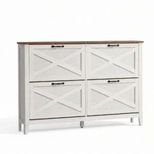 SONGMICS Botník Trina 127 cm krémový/hnědý