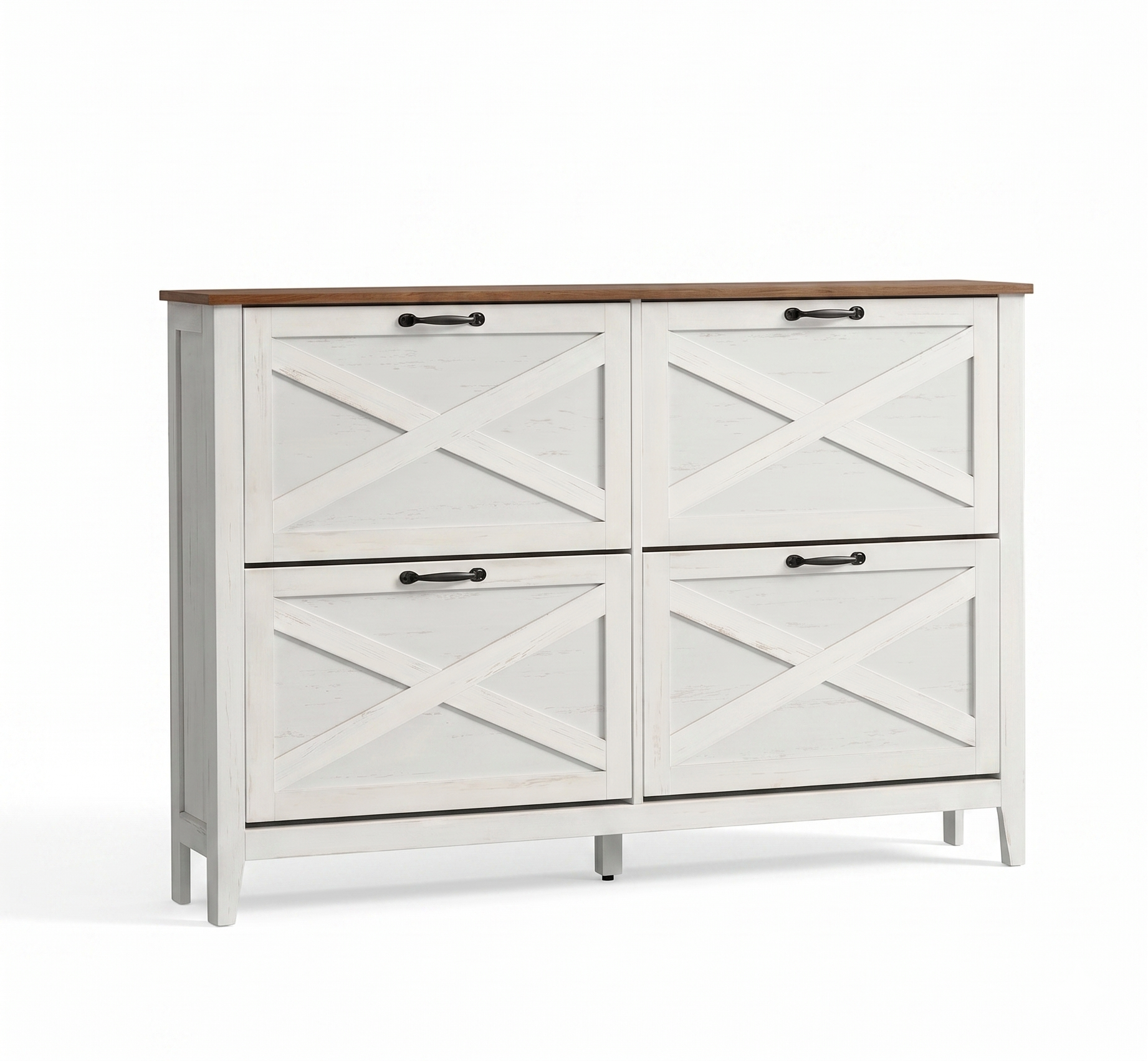 SONGMICS Botník Trina 127 cm krémový/hnědý