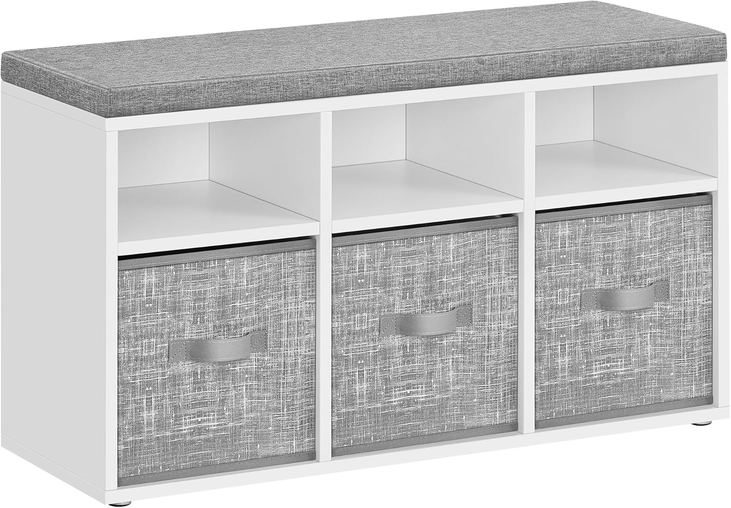 SONGMICS Botník se sedákem Vasagle Lopy 87 cm bílý/šedý