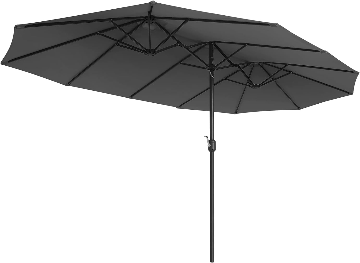 SONGMICS Dvojitý slunečník 460 x 270 cm šedý - Obrázek 2