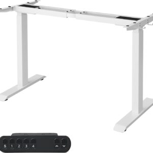 SONGMICS Elektrický nastavitelný rám stolu Protective bílý