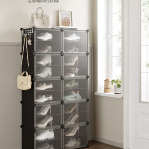 SONGMICS Modulární botník 10 boxů 83 x 156 x 32 cm černá