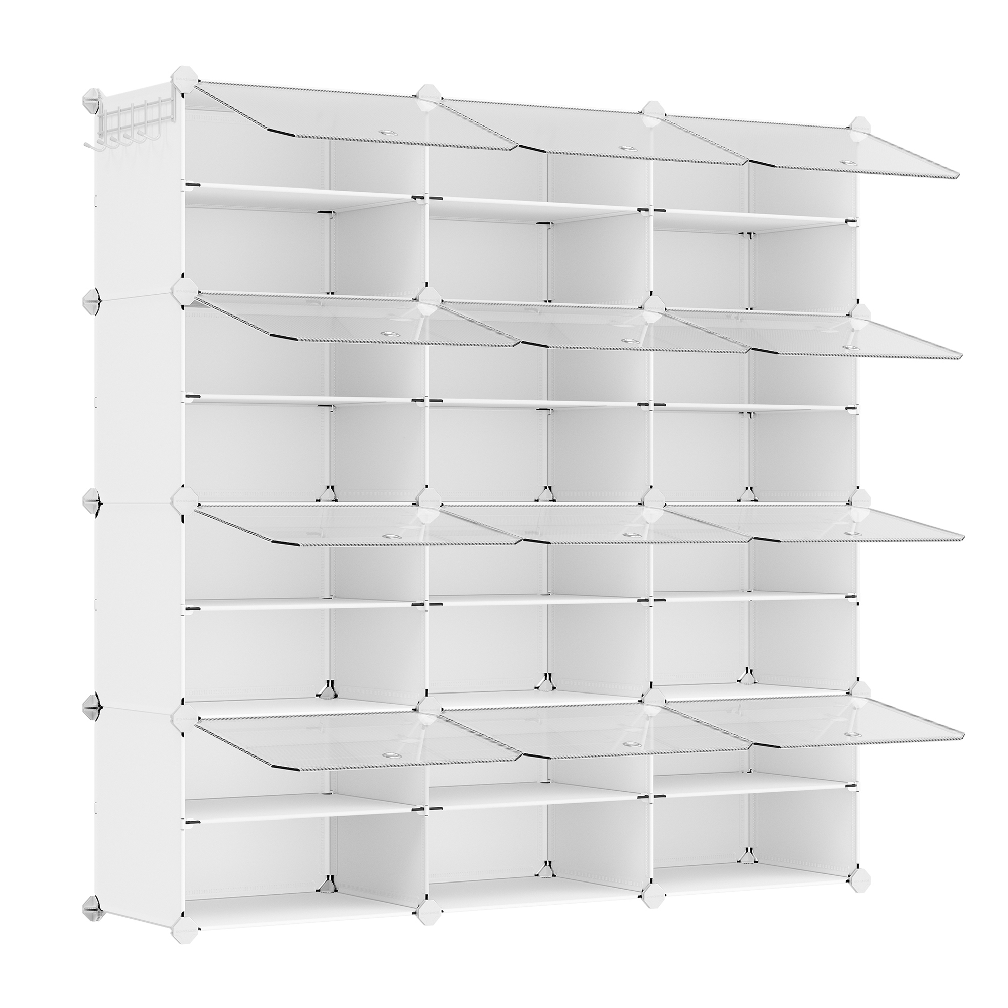 SONGMICS Modulární botník 12 boxů 125 x 125 x 32 cm bílá - Obrázek 2