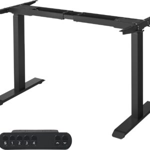 SONGMICS Nastavitelný elektrický rám pracovního stolu Vasagle Edy 120/200 cm černý