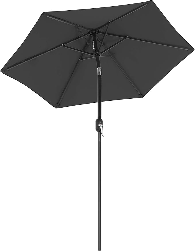 SONGMICS Plážový slunečník 200 cm šedá - Obrázek 2