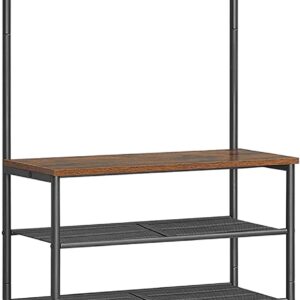 SONGMICS Předsíňový věšák s botníkem Kotona 68 cm hnědý