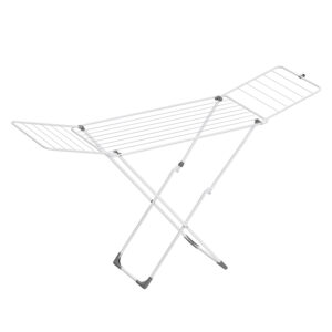 SONGMICS Skládací sušák na prádlo s křídly 182 x 103 x 50 cm bílý