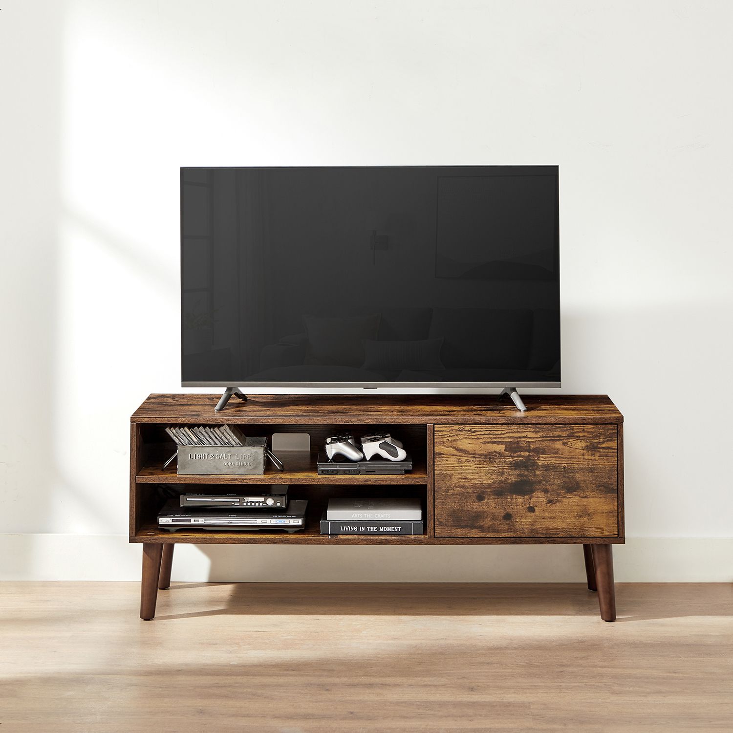 SONGMICS TV stolek VASAGLE DALLIE 120 cm hnědý - Obrázek 2