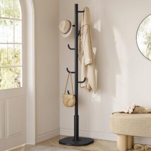 SONGMICS Věšák na kabáty CACTUS 8 háčků výška 172 cm černá