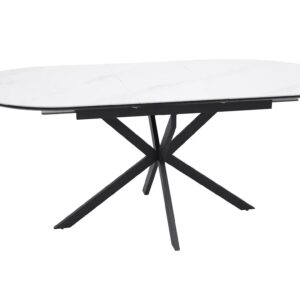 Signal Jídelní rozkládací stůl Gaston 140/180 cm keramika bílý mramor/černý